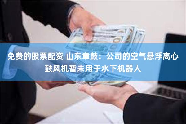 免费的股票配资 山东章鼓：公司的空气悬浮离心鼓风机暂未用于水下机器人