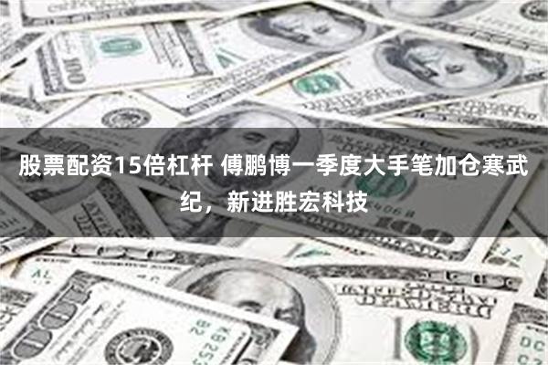股票配资15倍杠杆 傅鹏博一季度大手笔加仓寒武纪，新进胜宏科技